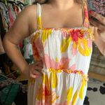 Free People  Moonshine Midi Dress Floral Yellow White Medium Photo 1