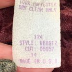 Vintage 90s Maxi Dress Burgundy Crushed Velvet Dark Floral Rosette Short Sleeve Red Size 14 Photo 11