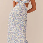 Peppermayo  secret garden maxi dress cutouts linen open back daisy chain floral Photo 0