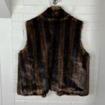 Valerie Stevens Vintage  Multi Brown Faux Fur Vest Size L/XL Photo 9