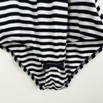 Monteau Los Angeles Striped Sleeveless Bodysuit XS Black White Ribbed Stretch Photo 3
