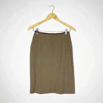 Jean Paul Gaultier Femme Brown Women’s Wool Pencil Skirt Size 6 designer Tan Photo 2