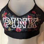 PINK - Victoria's Secret  Sport Ultimate Lightly Lined Black Floral Sports Bra M Photo 5