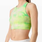 Lululemon 💚 High Energy Neon Green Tie-Dye Sports Bra Photo 0