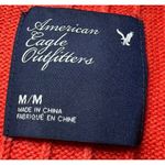 American Eagle  Cable Knit Sweater Mens Medium Orange Scoop Neck Boho Cozy Warm Photo 3