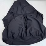 Ellen Tracy Black One-Piece Swimsuit Size 10 Keyhole Halter Ruched Front Photo 2