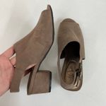 Life Stride ‎ women's tan soft system faux suede buckle chunky wedge heel shoes Photo 3