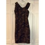 New York & Company Camo off shoulder knee slit dress M Green Size M Photo 2