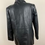 Style & Co 100% Black Authentic Leather Coat M Photo 2