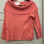 LC Lauren Conrad  Coral Cowl Neck Sweater Photo 2