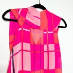 See By Chloe  Pink Plaid Silk Tie Front Tunic Dress Photo 9