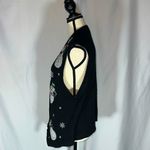 Victoria Jones • Vtg Christmas Vest Sweater Beaded Snowman Ugly Sweater Black Lg Photo 2