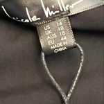 Nicole Miller  Black Ruffle Cold Shoulder Long Sleeve Dress Photo 6