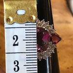 Watermelon Quartz Sterling Silver Cocktail Ring Size 6 Pink Photo 7