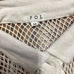 POL crochet Button down shacket. Antique white. Size Medium Photo 12