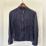 Liverpool  Medium Women's Merie Tencel Cargo Jacket Navy‎ Blue Zip Up Photo 5