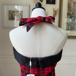 NWT Belle Poque Sleeveless Adjustable Halter Red Plaid Top M Size M Photo 5