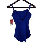 Capezio  Royal Blue Camisole Leotard With Adjustable Straps Size Small New Photo 3