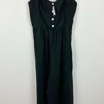Madewell Sleeveless Wide Leg Jumpsuit 100% Linen Black Pockets Flowy US 00 NWT Photo 6