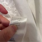 Anthropologie Pilcro White Long Sleeve Ruffle Button Down Linen Blend Shirt XXS Photo 3