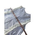 ZARA  White Eyelet Cotton Blouse with Beaded Hem Size S Photo 9