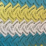 Vintage Crochet Sleeveless Tank Top grandmacore yellow teal white striped Size 6 Photo 3