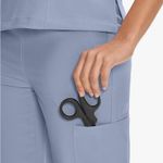 Straight Leg Scrub Pants for Women Rock Grey Size L Blue Size L Photo 4