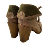 UGG  Authentic Calynda Tan Mid Ankle Lace Up High Heel Boots Genuine Leather Photo 3