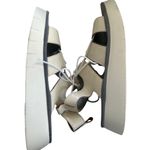 Fly London  CAIO363fly Cream White Lace Up Leather Platform Sandal Photo 4