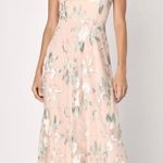 Lulus Budding Blossoms Blush Pink Floral Embroidered A-Line Maxi Dress Photo 1