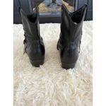 Born Black Leather Ankle‎ Boots Western Cowboy Cowgirl Lace Up Zip Women 9 Photo 4