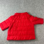 Chico's Red Puffer Jacket Size 4 Short Sleeve Quilted Coat Cropped Gorpcore Photo 8
