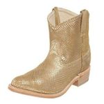 Miz Mooz Cabana Metallic Gold Snake Short Western Boots 7 Flashy Photo 0