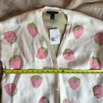 Forever 21 Kawaii Cream White Strawberry Cardigan Size Small Photo 3