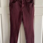 American Eagle 10 High Rise Jegging Maroon Ulta Stretch Skinny Holiday Photo 0