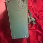 Made in Italy leather triple compartment Pratostachel Green Photo 5