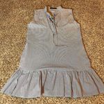 ZARA  Woman Striped Mini Dress‎ Sleeveless Ruffle Hem Casual Blue No Size Listed Photo 0