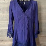 Monoreno EUC navy Boho style lace blouse Photo 0