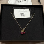 Coach Necklace with Red Cherry Pendant Photo 0