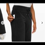 Lululemon Morning Restore black velour side slit at bottom high waisted size 6 Photo 8