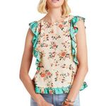 Farm Rio  For Anthropologie Maggie Ruffled Blouse Photo 0