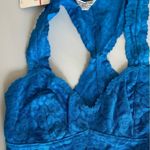 Free People  Racerback Lace Bralette‎ blue Lace Size XS Photo 4