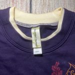 VTG 90s Purple Leaf Print Sweater Womens L Sweatshirt Cozy‎ Grannycore Nature Size L Photo 3