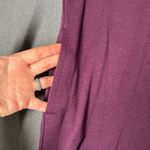 Time and Tru Dress Womens M Purple Short Sleeve‎ V Neck Casual Stretch Pockets Blue Size M Photo 5