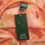 Wild Fable Duster Top Womens Small Orange Floral Maxi Ruffled Party Night Out Photo 6