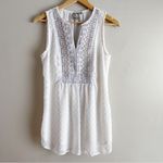 Anthropologie One September Pasto Swiss Dot Embroidered Beaded Cream Blouse, S Photo 2