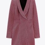 ZARA  | Pink Houndstooth Blazer Dress Photo 3