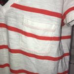 Madewell  Whisper Red Striped V Neck Tee crewneck bright ivory/red size s… Photo 4