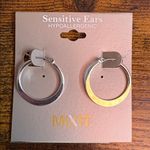 Mixit  Silver Hypoallergenic Hoop Earrings NWT Photo 1