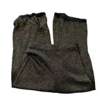 ZARA  Knit women's size medium wide legged black glitter gold pants Photo 2